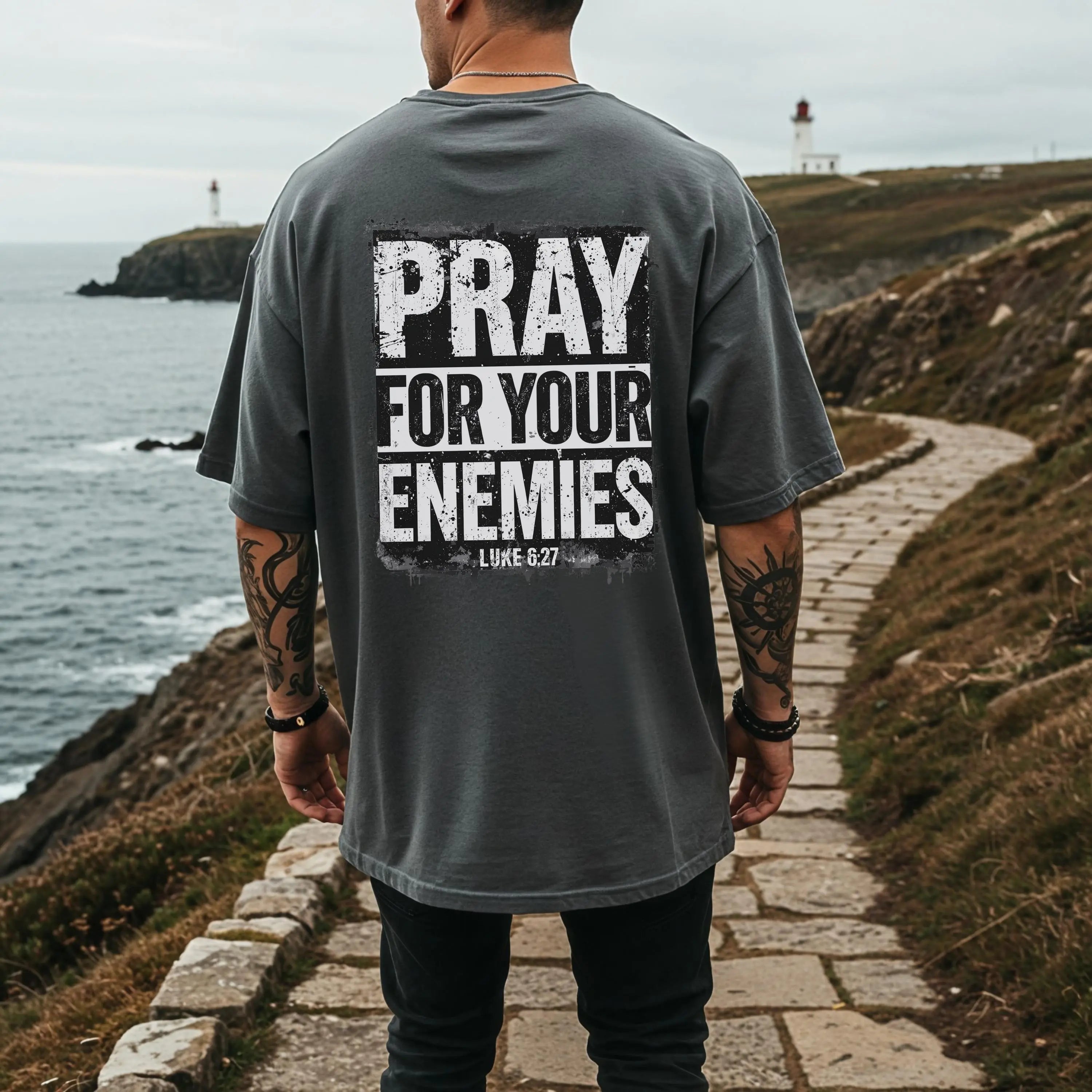 Comfort Colors Pray For Your Enemies T-Shirt | Christian Scripture Apparel | Religious T-shirt | Bible Verse Shirt Gift