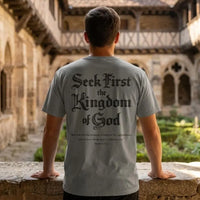 Seek First the Kingdom of God T-shirt | Christian Scripture Tee | Matthew 6:33 Tee | Christian Graphic Tee | Faith Based Apparel