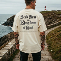 Seek First the Kingdom of God T-shirt | Christian Scripture Tee | Matthew 6:33 Tee | Christian Graphic Tee | Faith Based Apparel