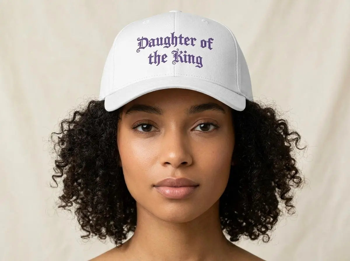 Daughter of the King Embroidered Baseball Cap | Faith Christian Scripture Hat