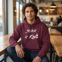 Jesus is King Hoodie | Trendy Mens Christian Apparel | Gift for Youth Pastor | Church Hoodie