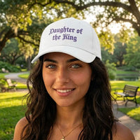 Daughter of the King Embroidered Baseball Cap | Faith Christian Scripture Hat