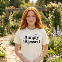 Simply Blessed T-Shirt | Ephesians 1:3 Faith Tee | Christian Comfort Colors 1717 Shirt | Inspirational Bible Verse Tee | Christian Gift