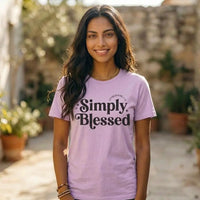 Simply Blessed T-Shirt | Ephesians 1:3 Faith Tee | Christian Comfort Colors 1717 Shirt | Inspirational Bible Verse Tee | Christian Gift