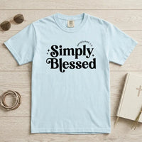 Simply Blessed T-Shirt | Ephesians 1:3 Faith Tee | Christian Comfort Colors 1717 Shirt | Inspirational Bible Verse Tee | Christian Gift