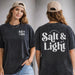 Salt & Light Christian T-Shirt | Oversized Faith Tee | Comfort Colors Graphic Shirt | Vintage Washed Christian Apparel | Church Tee