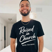 Raised In Church – Graphic Tee | Mens Church Shirt | Oversized Christian tee | Comfort Colors Christian Top | Trendy Church T-shirt