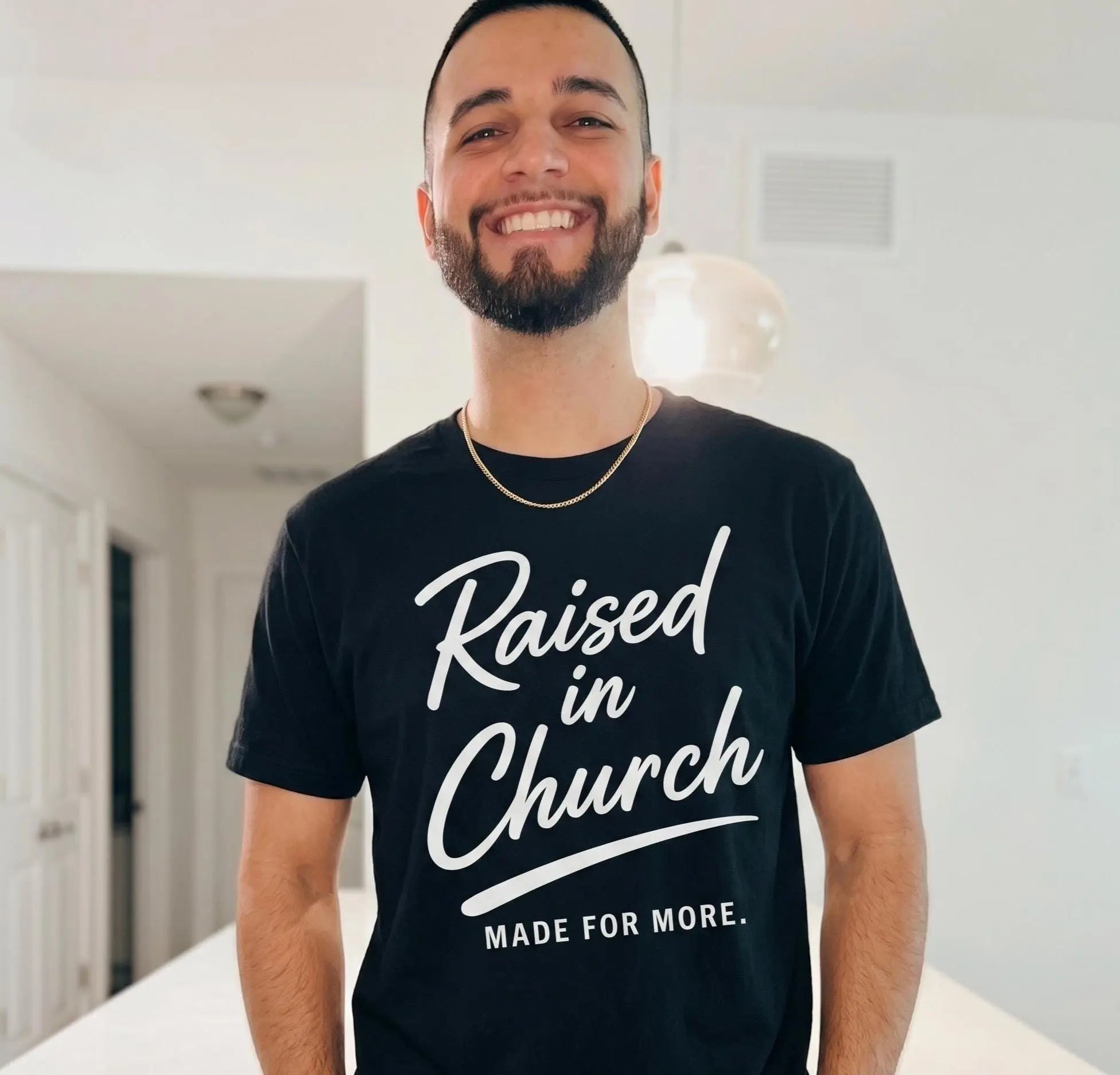 Raised In Church – Graphic Tee | Mens Church Shirt | Oversized Christian tee | Comfort Colors Christian Top | Trendy Church T-shirt