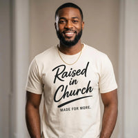 Raised In Church – Graphic Tee | Mens Church Shirt | Oversized Christian tee | Comfort Colors Christian Top | Trendy Church T-shirt
