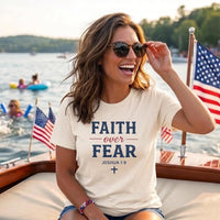 Faith Over Fear Shirt | Joshua 1:9 Christian Tee | Bible Verse Shirt | Christian Scripture Tee | Faith-Based Apparel | Christian Gift