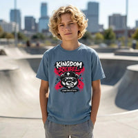 Kingdom Rebel Youth Shirt, Christian Kids Tee, Comfort Colors 9018 Youth T-Shirt, Faith Graphic Tee, Christian Gift for Boys & Girls