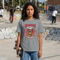 Kingdom Rebel Christian Youth Tee | Faith Based Youth Gift | Cool Church Tee | Christian Streetwear for Kids | Faith-Based Graphic T-Shirt