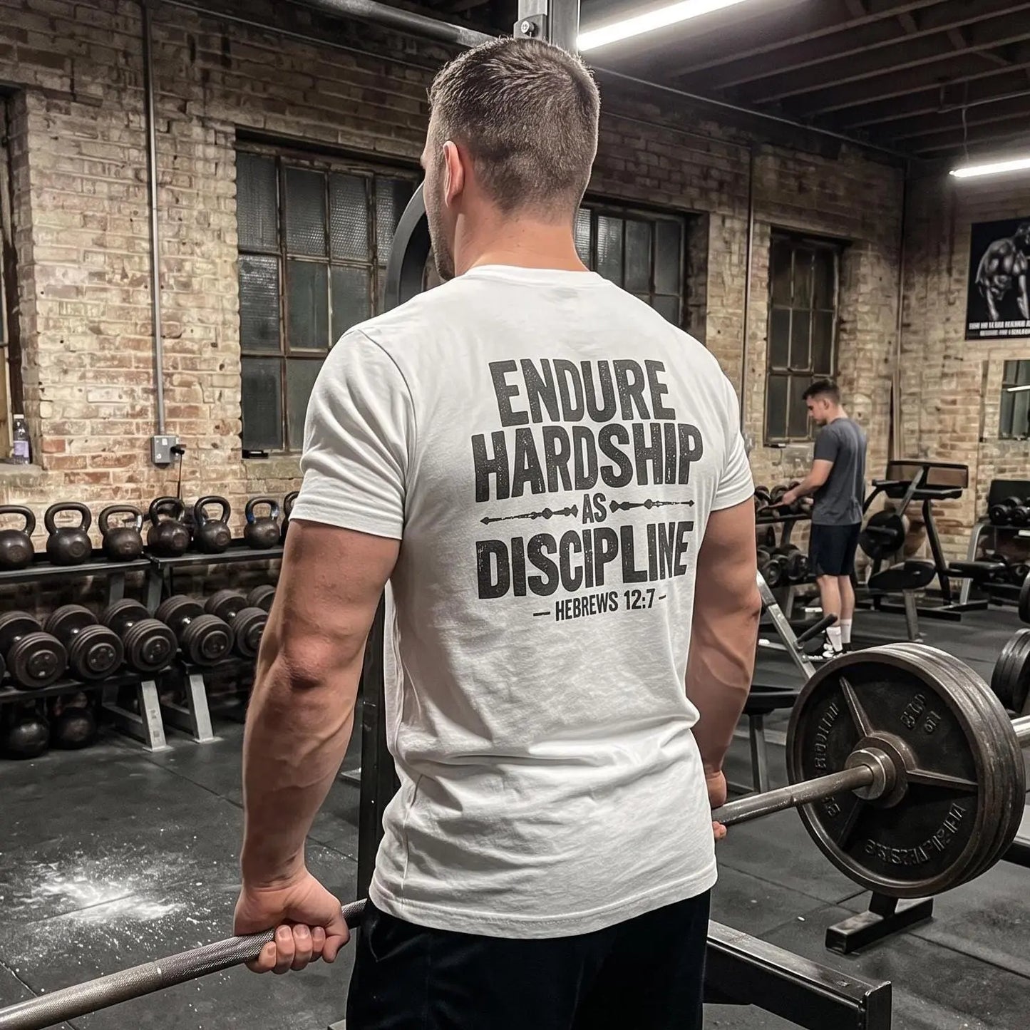 Christian Workout Shirt | Endure Hardship as Discipline T-Shirt | Christian Gym Clothes | Jesus Gym Shirt | Christian Athletic Wear