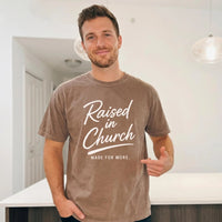 Raised In Church – Graphic Tee | Mens Church Shirt | Oversized Christian tee | Comfort Colors Christian Top | Trendy Church T-shirt
