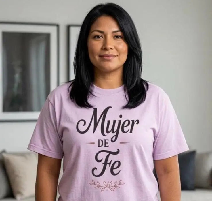 Mujer de Fe T-shirt | Spanish Christian Tee | Camisa Cristiana | Playera Cristiana | Spanish Faith Apparel