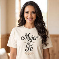 Mujer de Fe T-shirt | Spanish Christian Tee | Camisa Cristiana | Playera Cristiana | Spanish Faith Apparel