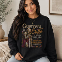 Guerrera de Cristo Sweatshirt, Spanish Christian Crewneck, Christian Gift for Women, Bible Verse apparel, Latina Christian, Mujer Cristiana