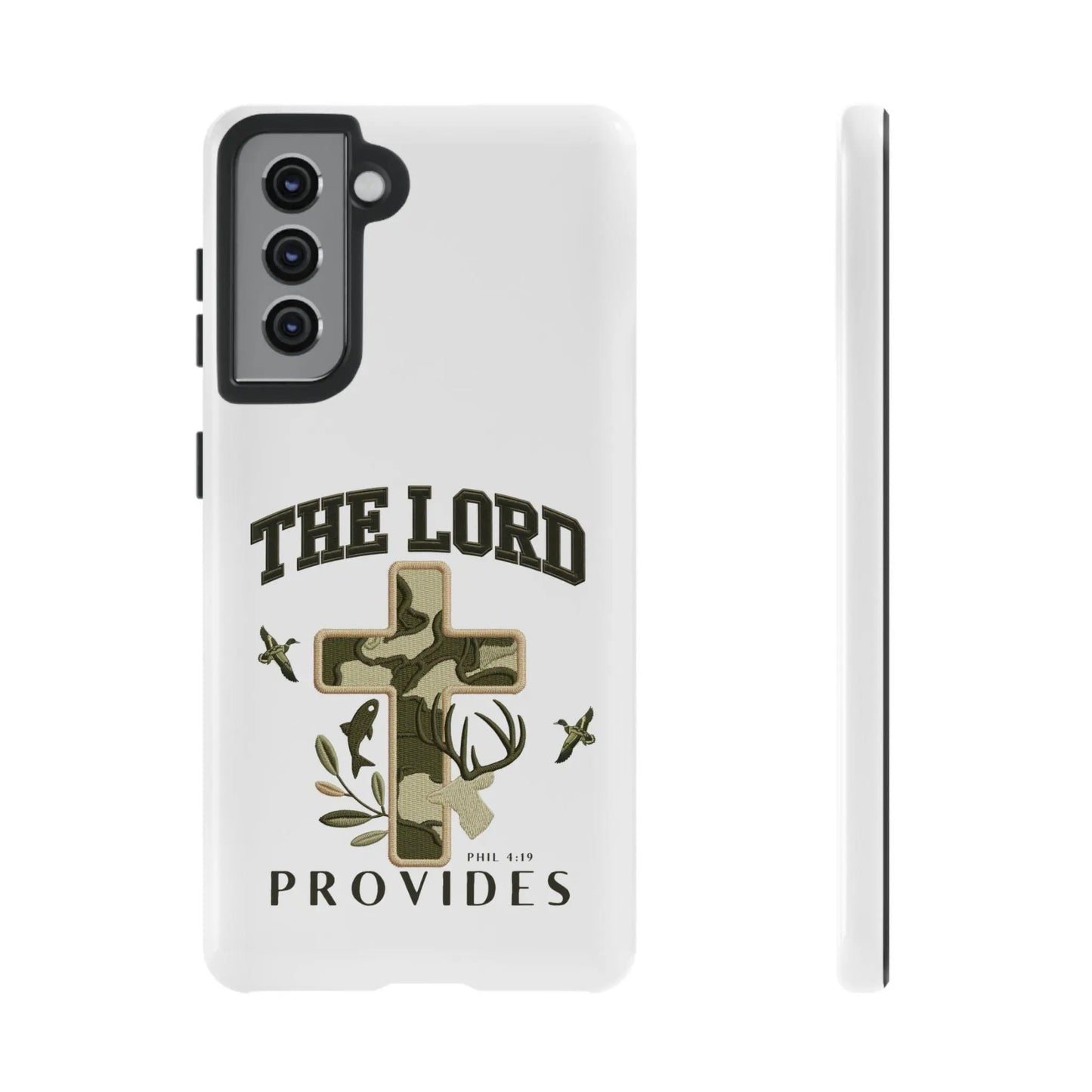 The Lord Provides Phone Case | Bible Verse Phone Case | Christian iPhone 17 Tough Cover | Minimalist Scripture Gift For Christian Dad