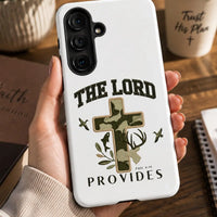 The Lord Provides Phone Case | Bible Verse Phone Case | Christian iPhone 17 Tough Cover | Minimalist Scripture Gift For Christian Dad
