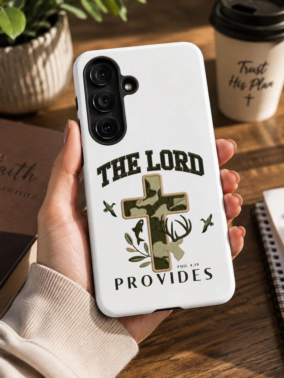 The Lord Provides Phone Case | Bible Verse Phone Case | Christian iPhone 17 Tough Cover | Minimalist Scripture Gift For Christian Dad