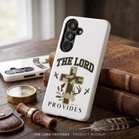 The Lord Provides Phone Case | Bible Verse Phone Case | Christian iPhone 17 Tough Cover | Minimalist Scripture Gift For Christian Dad