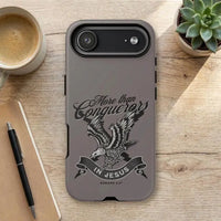 More Than Conquerors Bible Verse Phone Case, Christian iPhone 17 Tough Cover, Minimalist Scripture Gift, Christian Bible Verse Phone Case