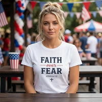 Faith Over Fear Shirt | Joshua 1:9 Christian Tee | Bible Verse Shirt | Christian Scripture Tee | Faith-Based Apparel | Christian Gift