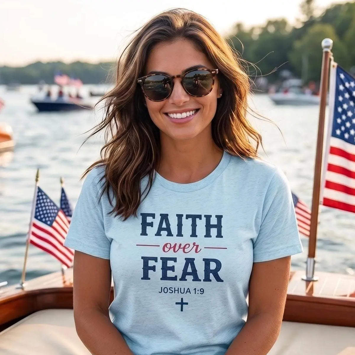 Faith Over Fear Shirt | Joshua 1:9 Christian Tee | Bible Verse Shirt | Christian Scripture Tee | Faith-Based Apparel | Christian Gift