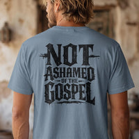 Comfort Colors Christian Shirt, Not Ashamed of the Gospel Tee, Vintage Faith Shirt, Church Apparel for Men, Christian Faith Tee