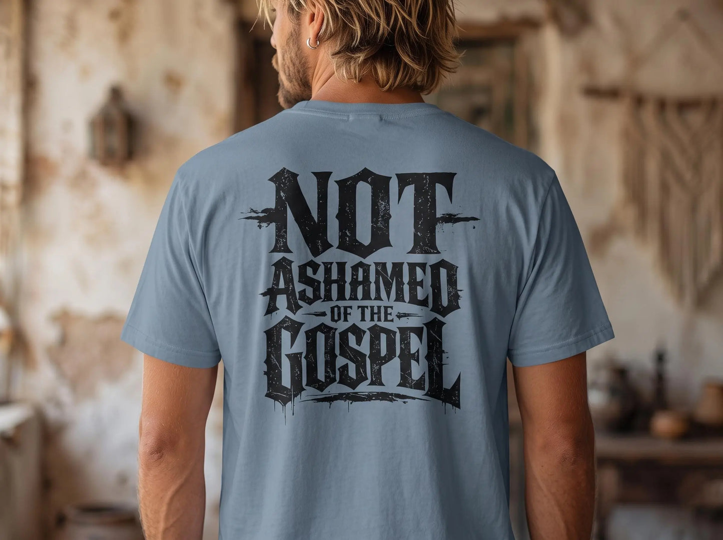 Comfort Colors Christian Shirt, Not Ashamed of the Gospel Tee, Vintage Faith Shirt, Church Apparel for Men, Christian Faith Tee