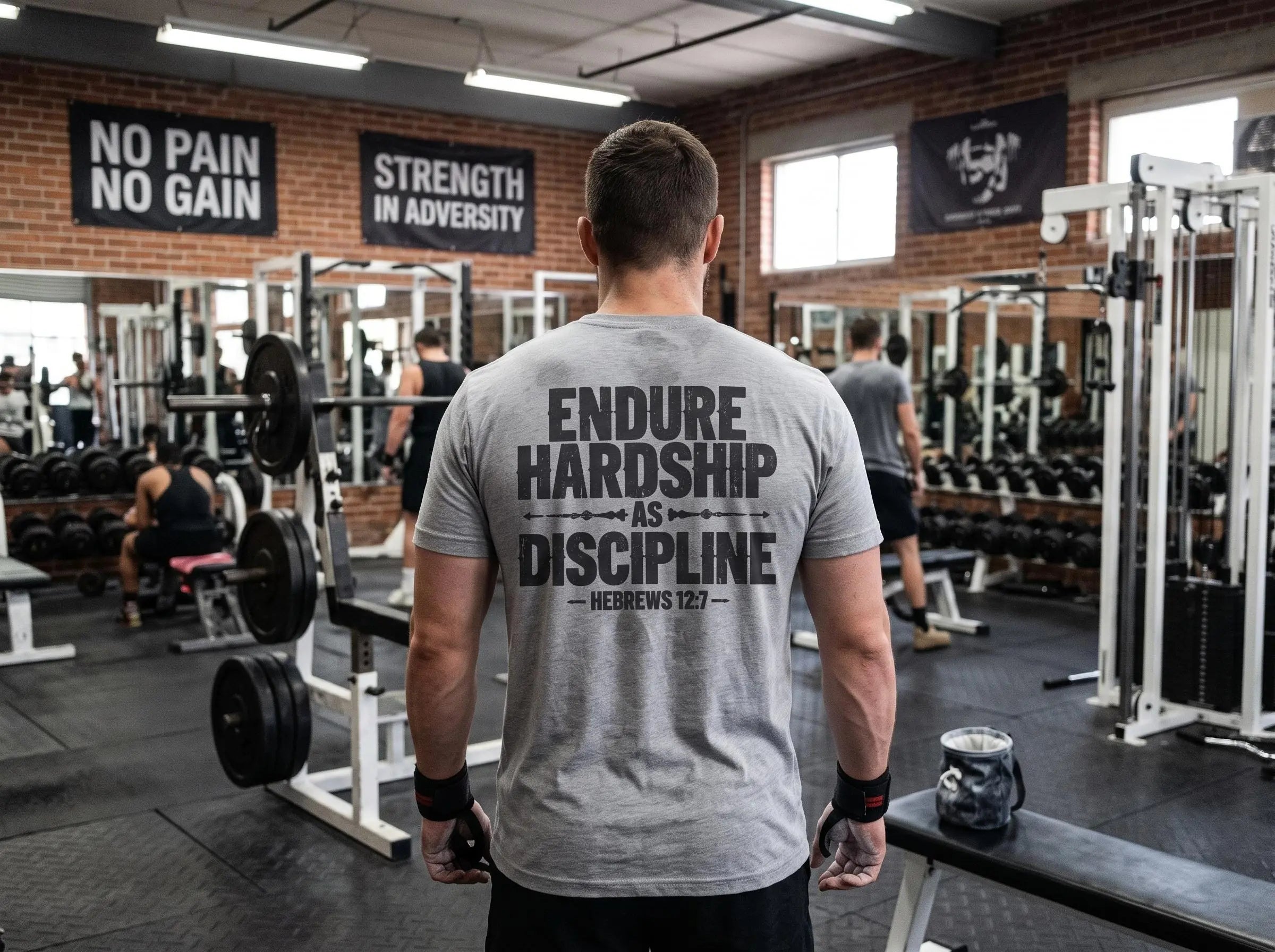 Christian Workout Shirt | Endure Hardship as Discipline T-Shirt | Christian Gym Clothes | Jesus Gym Shirt | Christian Athletic Wear