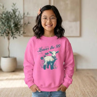 Leaves the 99 Lamb Sweatshirt | Faith Gift for Boys Girls | Youth Christian Crewneck | Youth Faith Gift | Kids Crewneck |