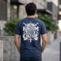 Kingdom Over Culture T-shirt | Christian Crown & Cross Design