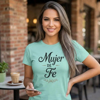 Mujer de Fe T-shirt | Spanish Christian Tee | Camisa Cristiana | Playera Cristiana | Spanish Faith Apparel