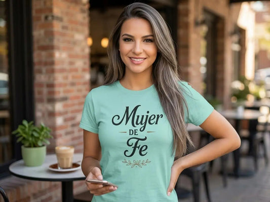 Mujer de Fe T-shirt | Spanish Christian Tee | Camisa Cristiana | Playera Cristiana | Spanish Faith Apparel