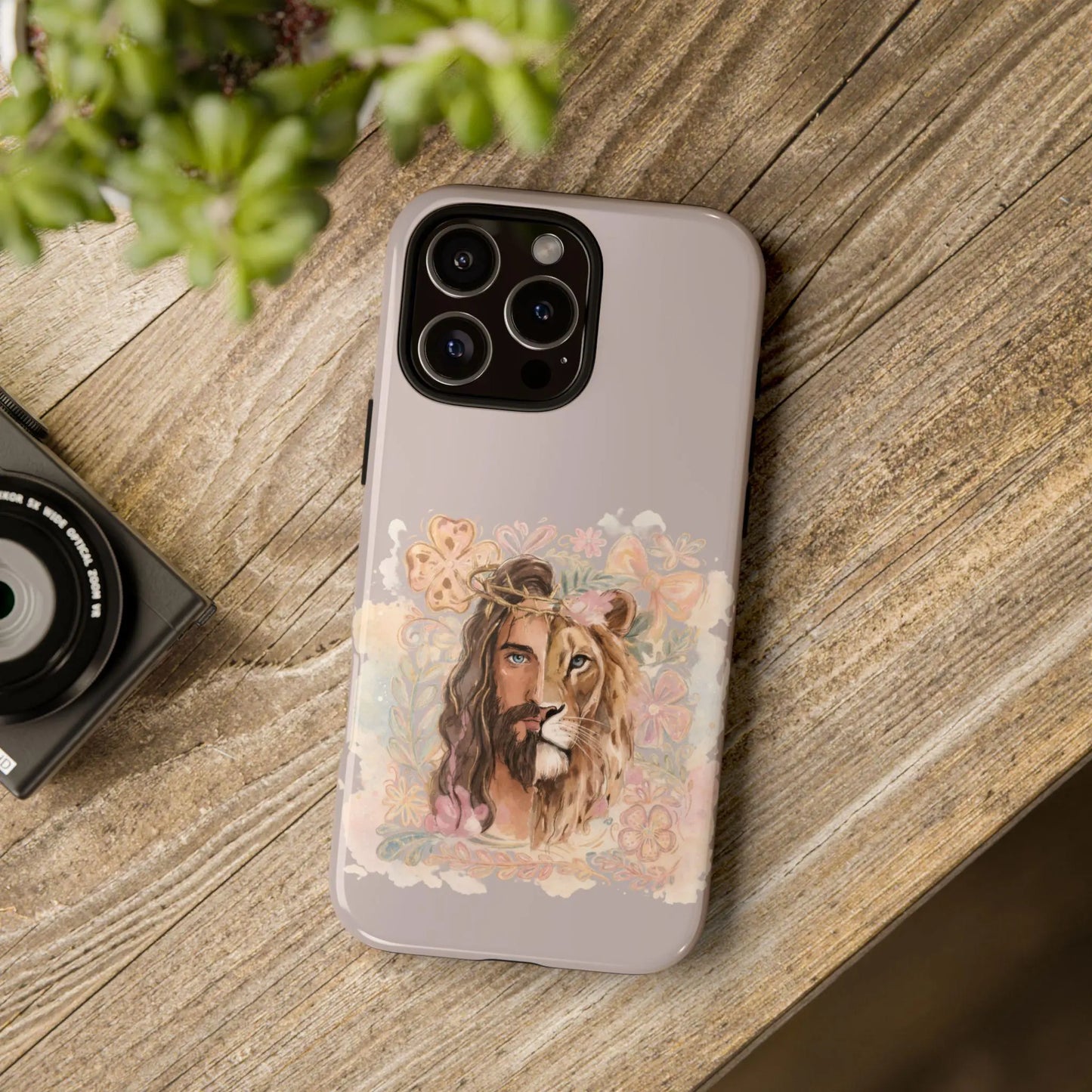 Lion of Judah Christian Phone Case, Jesus iPhone Case, Faith Phone Cover, Christian Gift, Bible Verse Accessory, Religious Phone Case