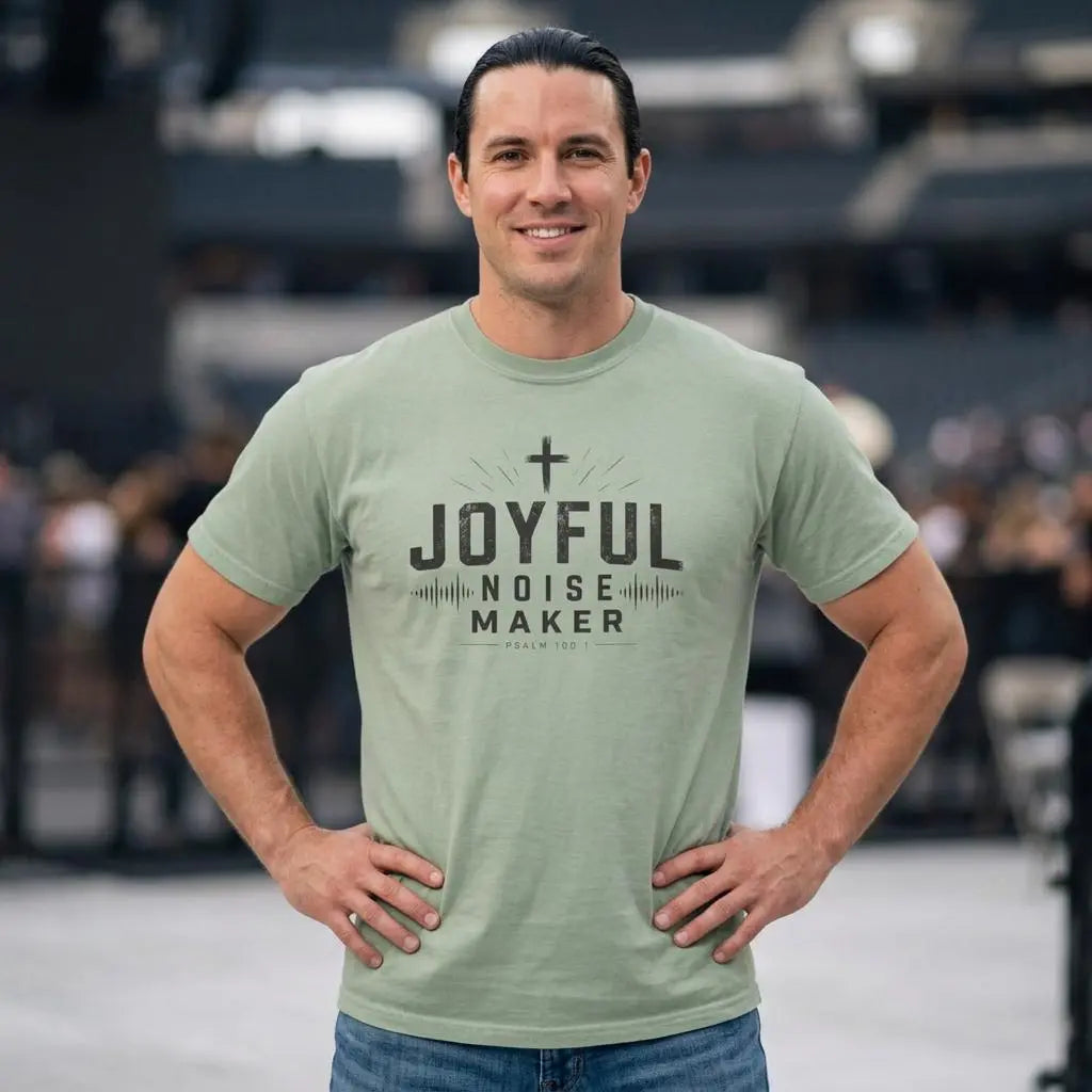Joyful Noise Maker Christian T-Shirt, Church Tee, Christian Worship Shirt, Faith Graphic Tee, Praise Jesus Tee, Gift for Worship Leader