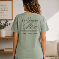 Stronger Than the Storm T-shirt | Faith Over Fear Christian Tee | Christian Women’s Comfort Colors Tee, Jesus Tee, Christian Gift for Wife