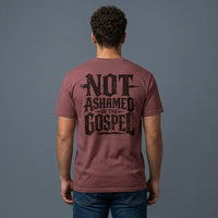 Comfort Colors Christian Shirt, Not Ashamed of the Gospel Tee, Vintage Faith Shirt, Church Apparel for Men, Christian Faith Tee