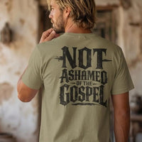 Comfort Colors Christian Shirt, Not Ashamed of the Gospel Tee, Vintage Faith Shirt, Church Apparel for Men, Christian Faith Tee