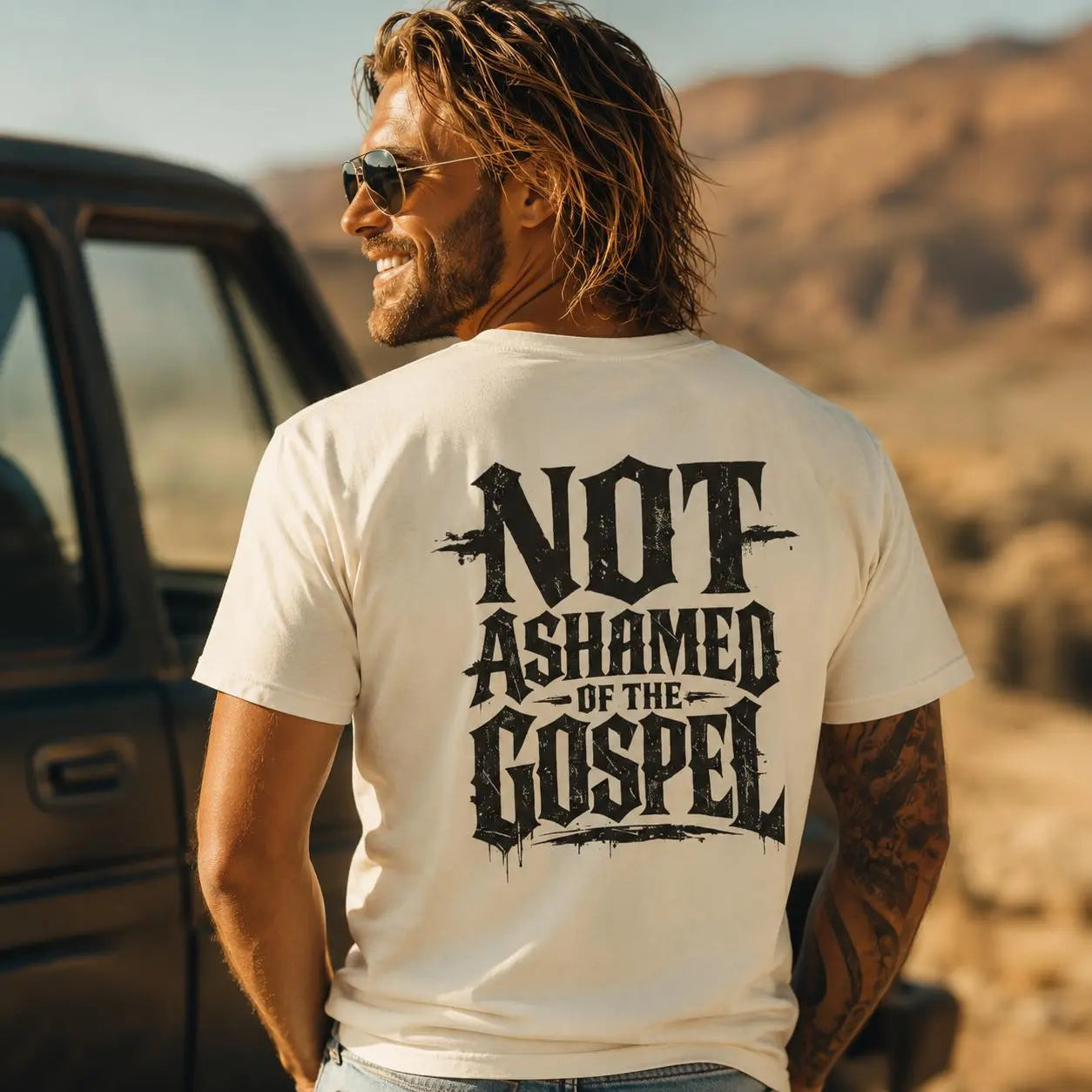 Comfort Colors Christian Shirt, Not Ashamed of the Gospel Tee, Vintage Faith Shirt, Church Apparel for Men, Christian Faith Tee