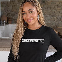 Jesus Saved My Life Long Sleeve Shirt, Faith-Based Graphic Tee, Faith Gift for Her , A Child of God tee, Trendy Christian Top