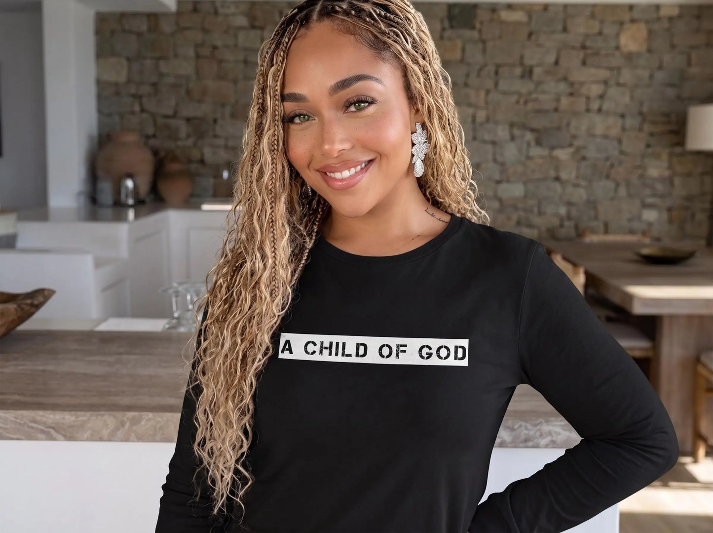 Jesus Saved My Life Long Sleeve Shirt, Faith-Based Graphic Tee, Faith Gift for Her , A Child of God tee, Trendy Christian Top