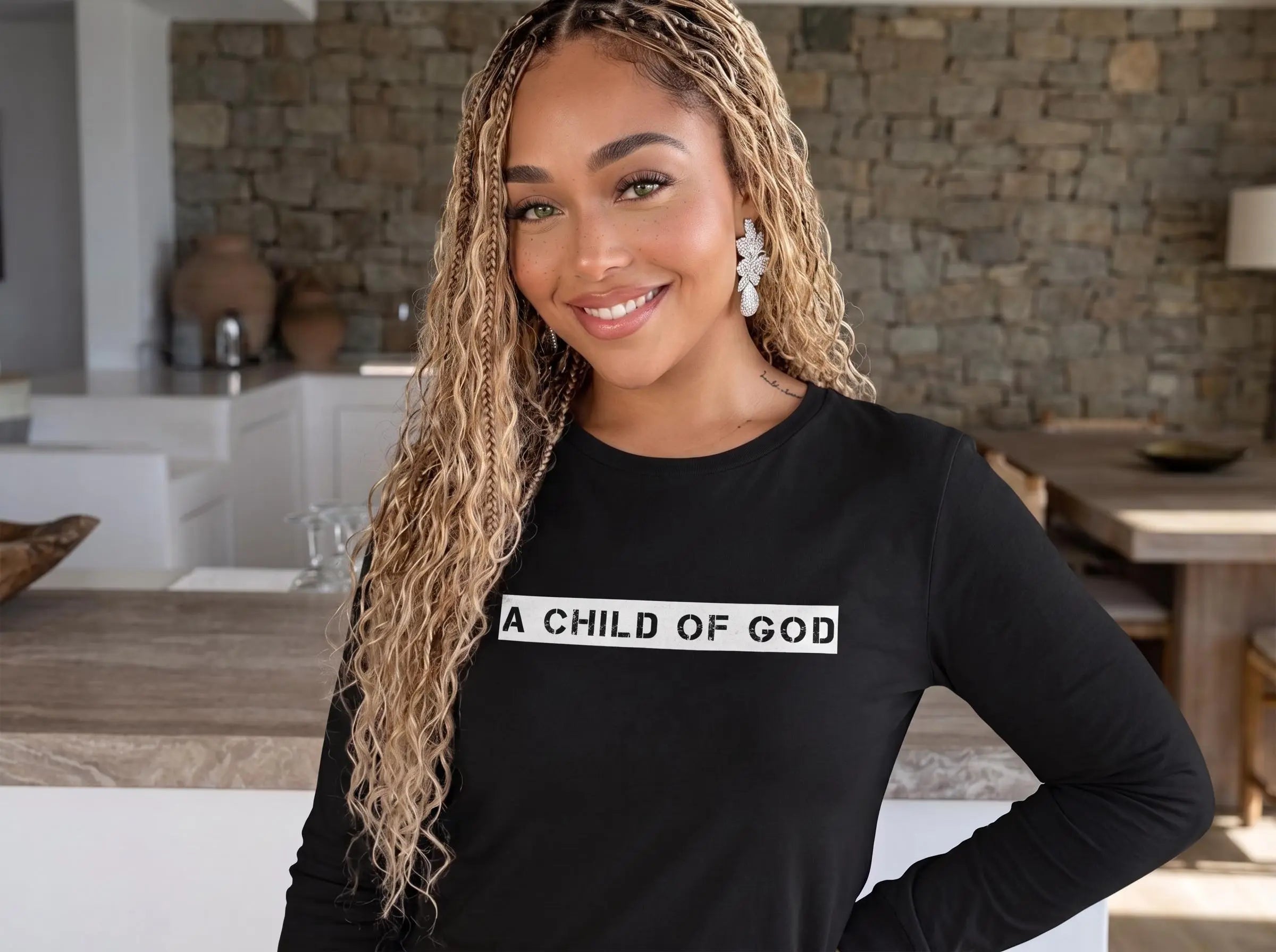 Jesus Saved My Life Long Sleeve Shirt, Faith-Based Graphic Tee, Faith Gift for Her , A Child of God tee, Trendy Christian Top