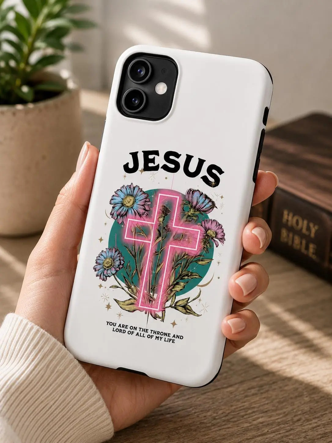 Jesus Christian Phone Case | Jesus Phone Cover | Cute Faith Phone Case | Religious iPhone & Samsung Case | Faith Gift for Her