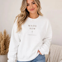 Made New Christian Sweatshirt, Minimalist Faith Shirt, Bible Verse Sweater, Christian faith crewneck