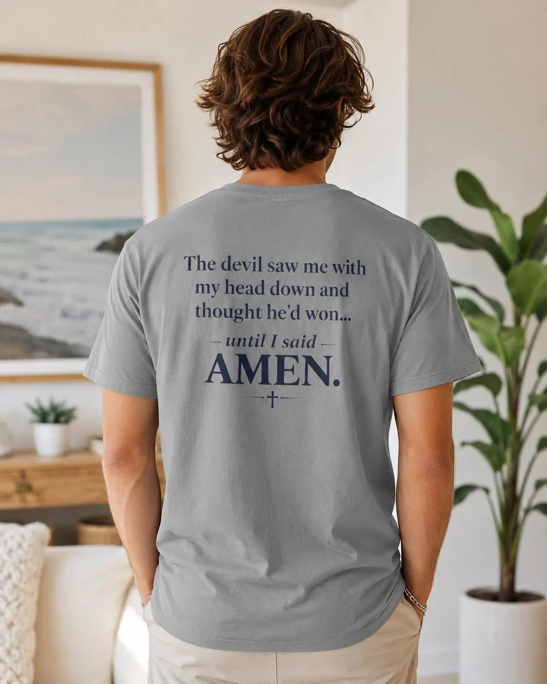 Christian Comfort Colors 1717 Tee | Lion of Judah Faith T-Shirt | Mens Church Shirt | Christian faith tee | Trendy Jesus Apparel