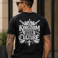 Kingdom Over Culture T-shirt | Christian Crown & Cross Design