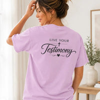 Live Your Testimony T-Shirt | But God Cross Inspirational Christian Tee