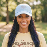 Saved by Grace Christian Hat, Embroidered Faith Cap, Christian Baseball Cap, Jesus Gift for Men or Women, Minimalist Religious Hat